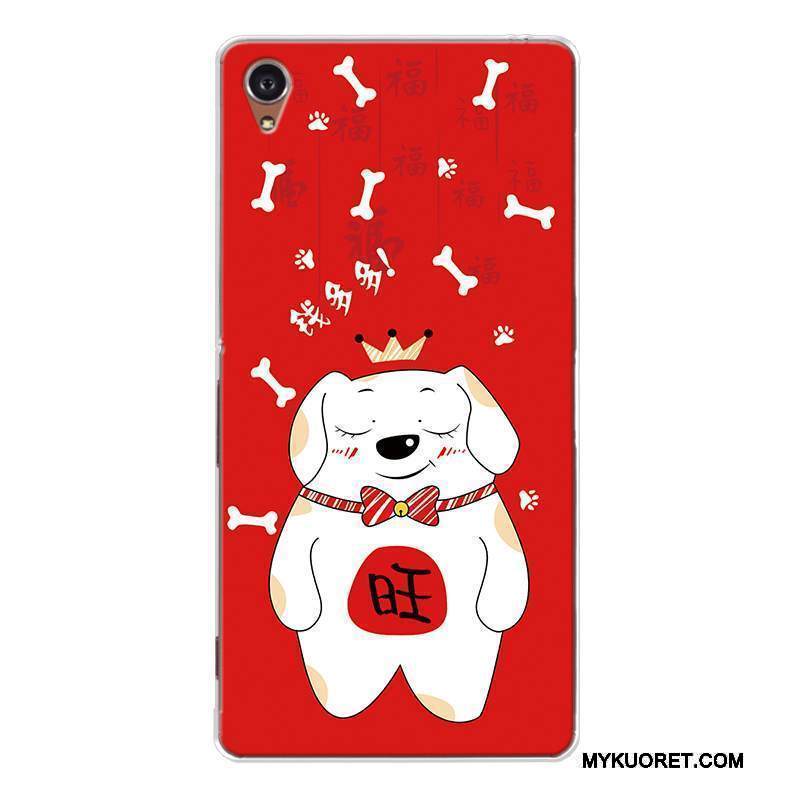 Kuori Sony Xperia Z5 Sarjakuva Murtumaton Punainen, Kotelo Sony Xperia Z5 Pehmeä Neste Festivaali Koira