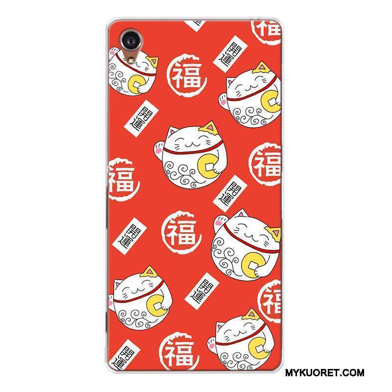 Kuori Sony Xperia Z5 Sarjakuva Murtumaton Punainen, Kotelo Sony Xperia Z5 Pehmeä Neste Festivaali Koira