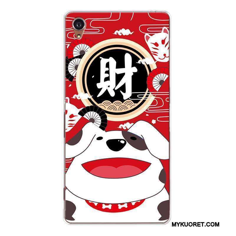 Kuori Sony Xperia Z5 Sarjakuva Murtumaton Punainen, Kotelo Sony Xperia Z5 Pehmeä Neste Festivaali Koira