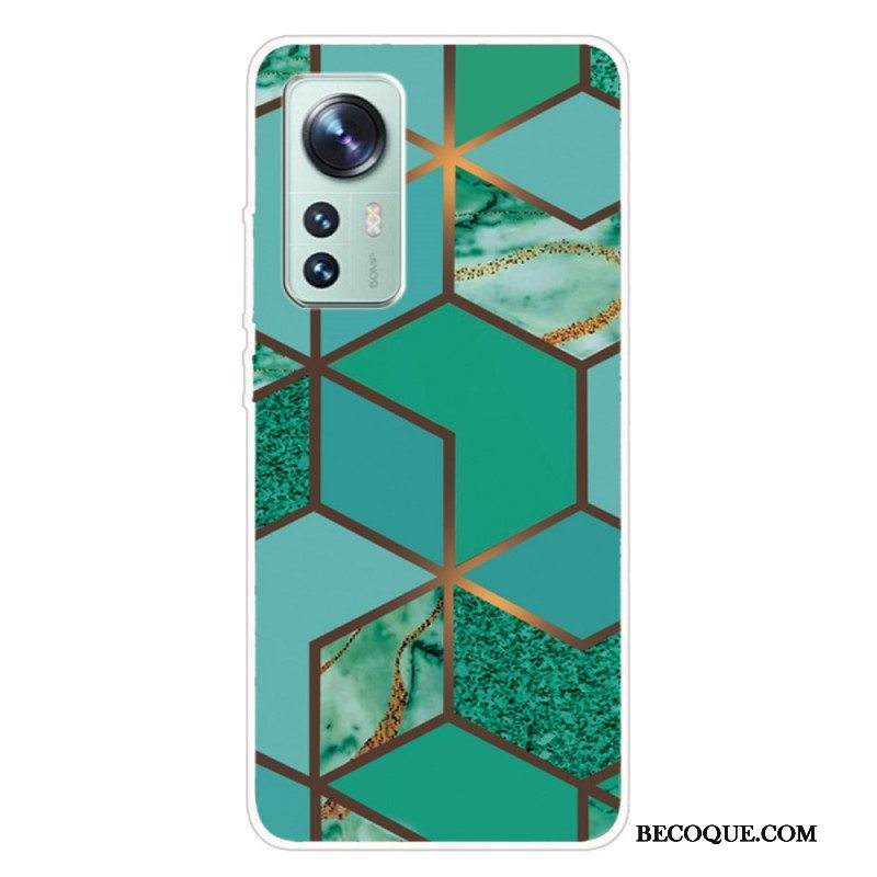 Kuori Xiaomi 12 / 12X Silikonimarmorigeometria