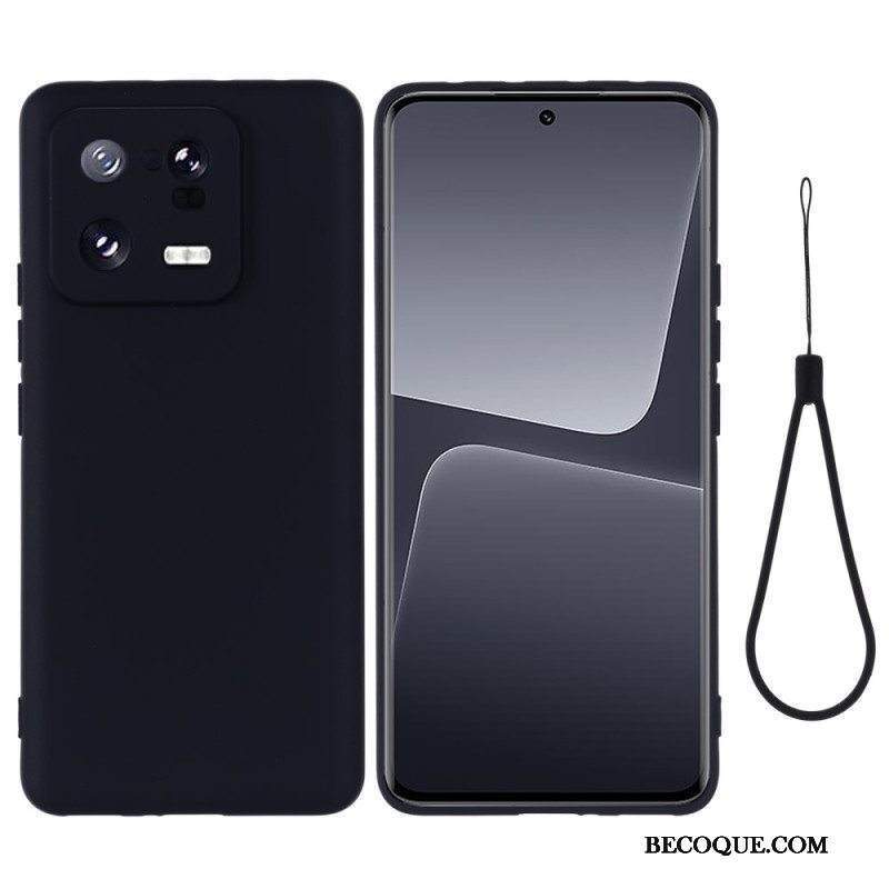 Kuori Xiaomi 13 Pro Nestemäinen Silikoni Kaulanauhalla