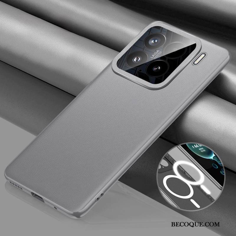 Kuori Xiaomi 15 Magsafe-yhteensopiva Nahkakuvioinen Suojakuori