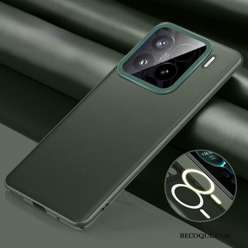 Kuori Xiaomi 15 Magsafe-yhteensopiva Nahkakuvioinen Suojakuori