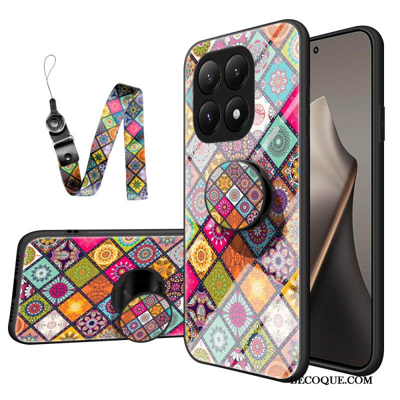 Kuori Xiaomi 15t Pidike Ja Hihna Tilkkutäkkikuviolla Suojakuori