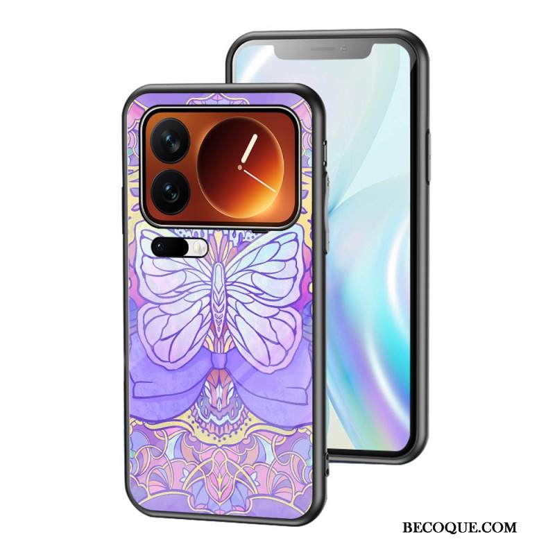 Kuori Xiaomi 17 Pro Max Karkaistusta Lasista Tehty Perhoskuvio Suojakuori