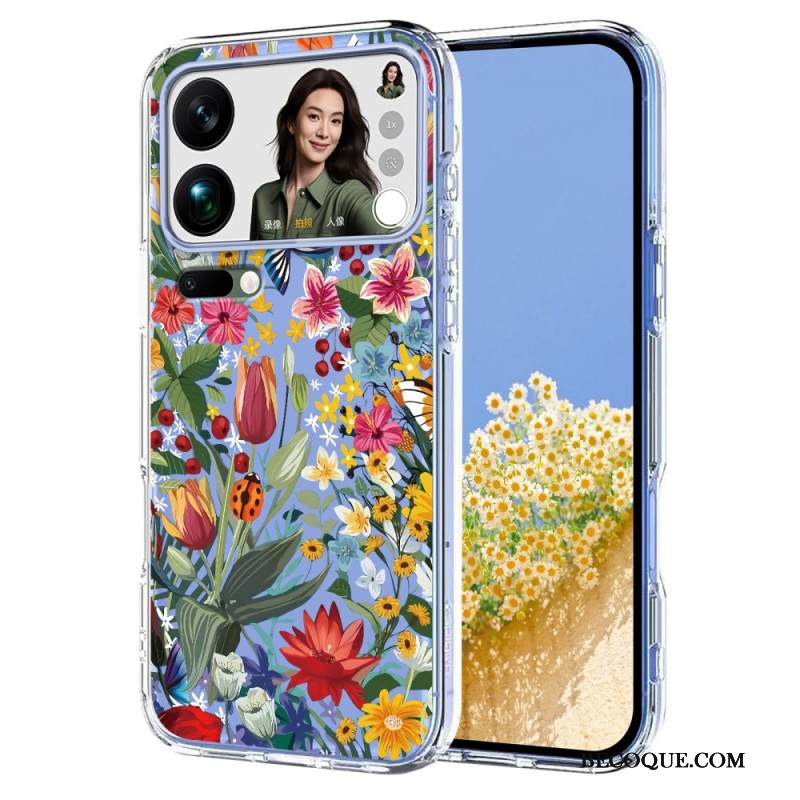 Kuori Xiaomi 17 Pro Max Perhosia Ja Kukkia