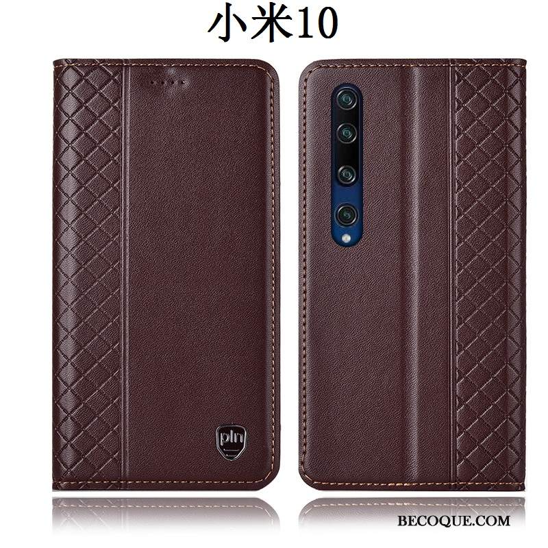 Kuori Xiaomi Mi 10 Laukut Puhelimen Kuoret Punainen, Kotelo Xiaomi Mi 10 Nahka Murtumaton Pieni