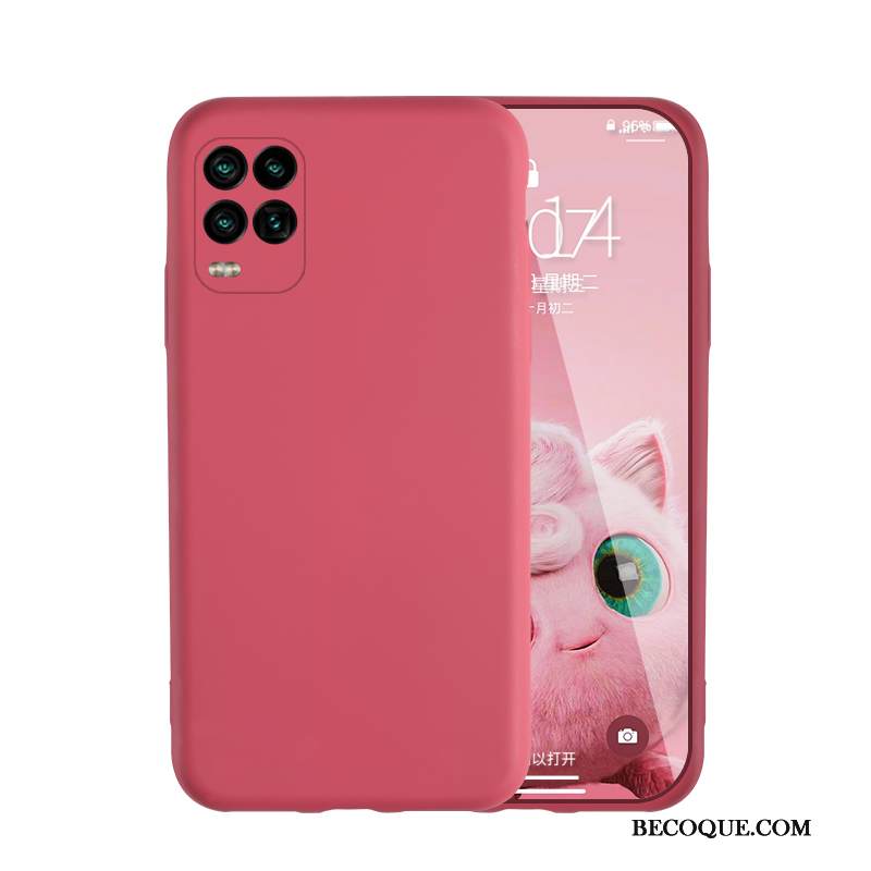 Kuori Xiaomi Mi 10 Lite Silikoni Pieni Sininen, Kotelo Xiaomi Mi 10 Lite Tila Yksinkertainen Murtumaton