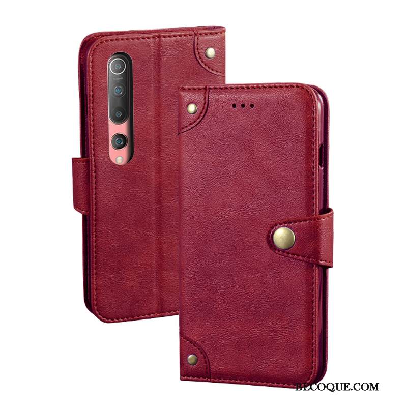 Kuori Xiaomi Mi 10 Nahka Persoonallisuus Pieni, Kotelo Xiaomi Mi 10 Kuoret Tide-brändi Kortti