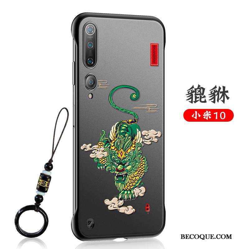 Kuori Xiaomi Mi 10 Pehmeä Neste Musta Kiinalainen Tyyli, Kotelo Xiaomi Mi 10 Suojaus Ultra Ohut