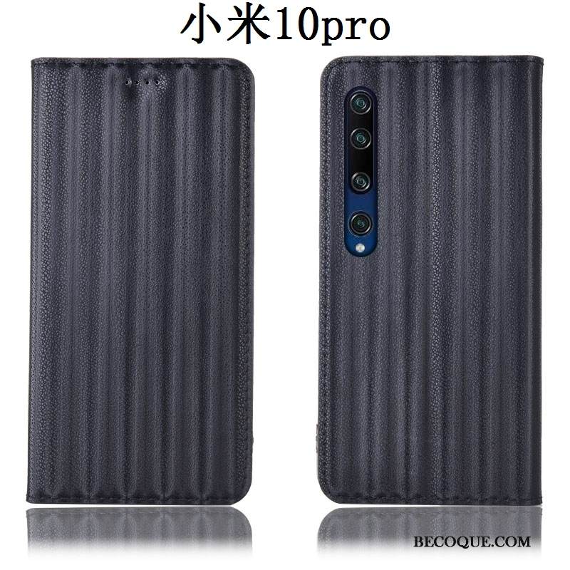 Kuori Xiaomi Mi 10 Pro Laukut Sininen Kaltevuus, Kotelo Xiaomi Mi 10 Pro Nahka Murtumaton Pieni
