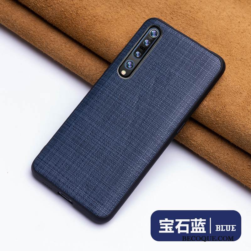 Kuori Xiaomi Mi 10 Pro Nahka Muokata Ylellisyys, Kotelo Xiaomi Mi 10 Pro Laukut Pieni Sininen