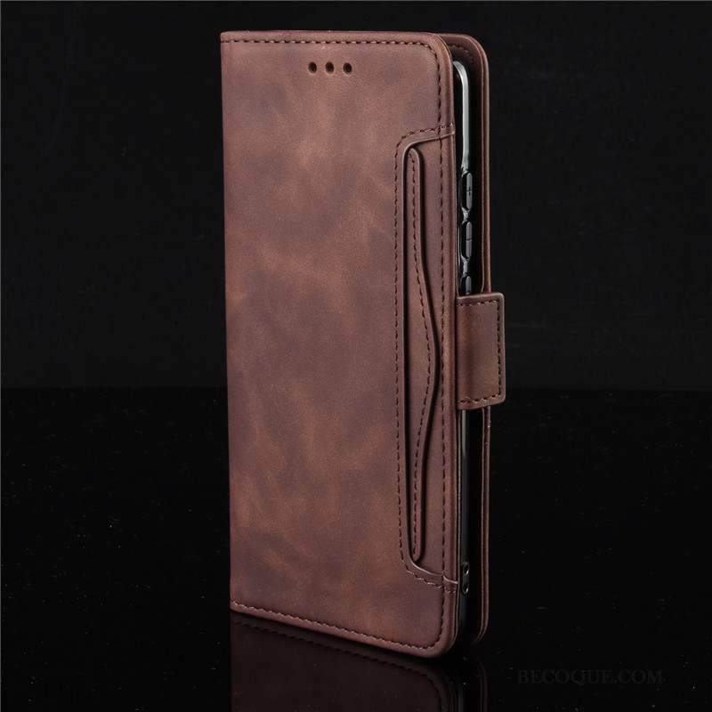 Kuori Xiaomi Mi 10 Pro Nahka Puhelimen Kuoret Punainen, Kotelo Xiaomi Mi 10 Pro Suojaus Kortti Pieni