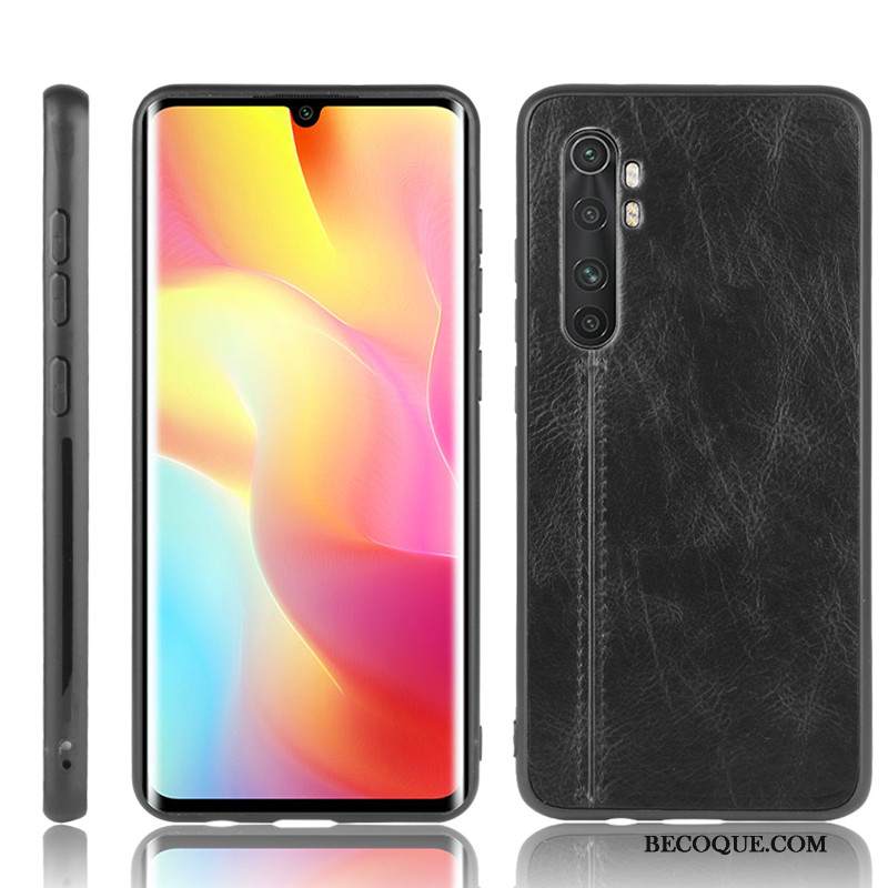 Kuori Xiaomi Mi Note 10 Lite Nahka Lehmä Pieni, Kotelo Xiaomi Mi Note 10 Lite Suojaus Punainen Puhelimen Kuoret