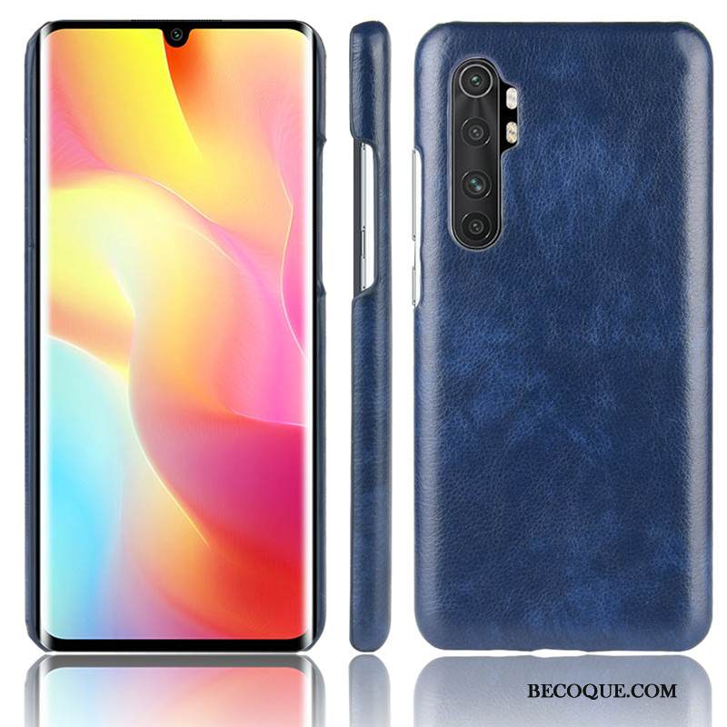 Kuori Xiaomi Mi Note 10 Lite Nahka Pieni Kukkakuvio, Kotelo Xiaomi Mi Note 10 Lite Suojaus Litsi Sininen