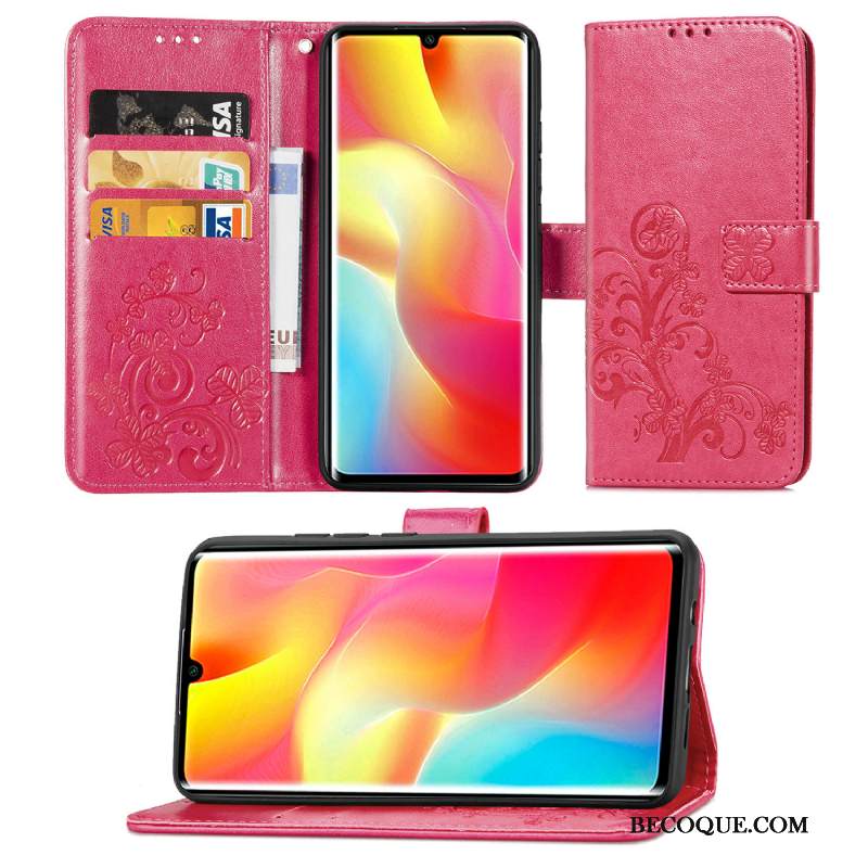 Kuori Xiaomi Mi Note 10 Lite Nahka Puhelimen Kuoret Punainen, Kotelo Xiaomi Mi Note 10 Lite Kuoret Pieni Nuoret