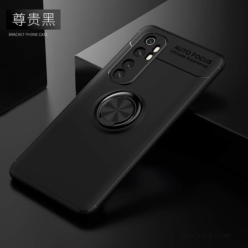 Kuori Xiaomi Mi Note 10 Lite Pehmeä Neste Murtumaton Musta, Kotelo Xiaomi Mi Note 10 Lite Tila Pesty Suede Magneettinen
