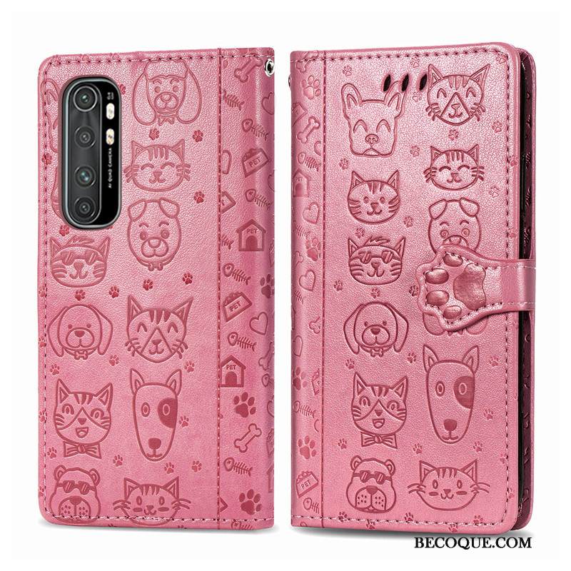 Kuori Xiaomi Mi Note 10 Lite Suojaus Violetti Nuoret, Kotelo Xiaomi Mi Note 10 Lite Kohokuviointi Ripustettavat Koristeet Koira