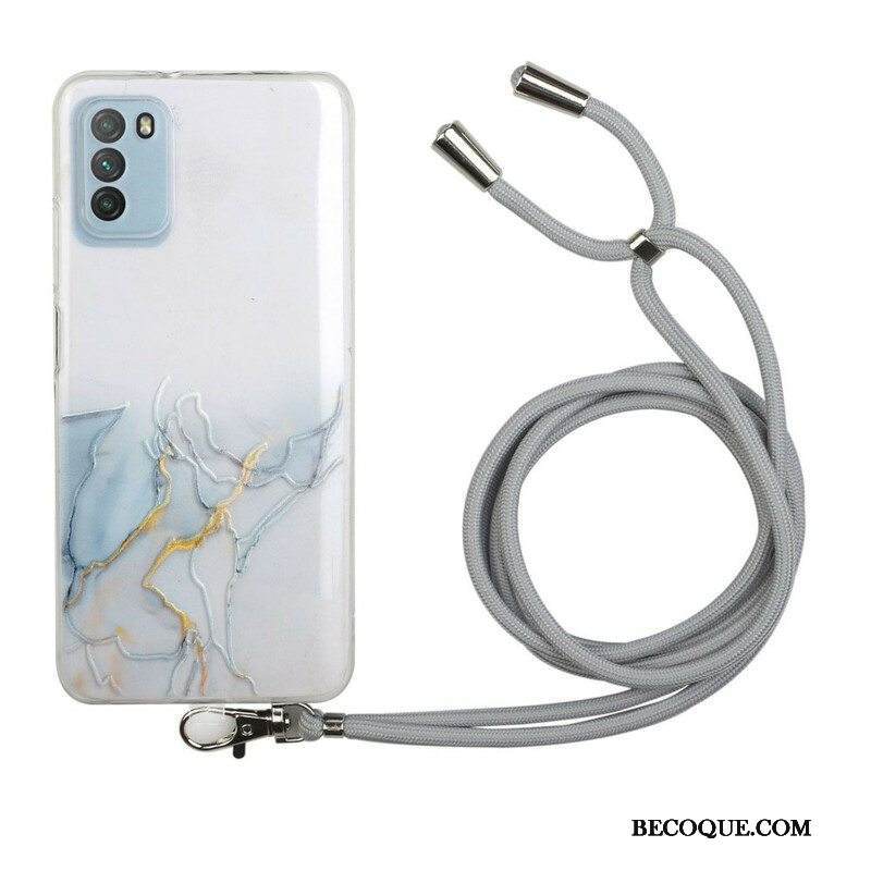 Kuori Xiaomi Redmi Note 10 5G Kiristysnyörillä Marmorijohdolla