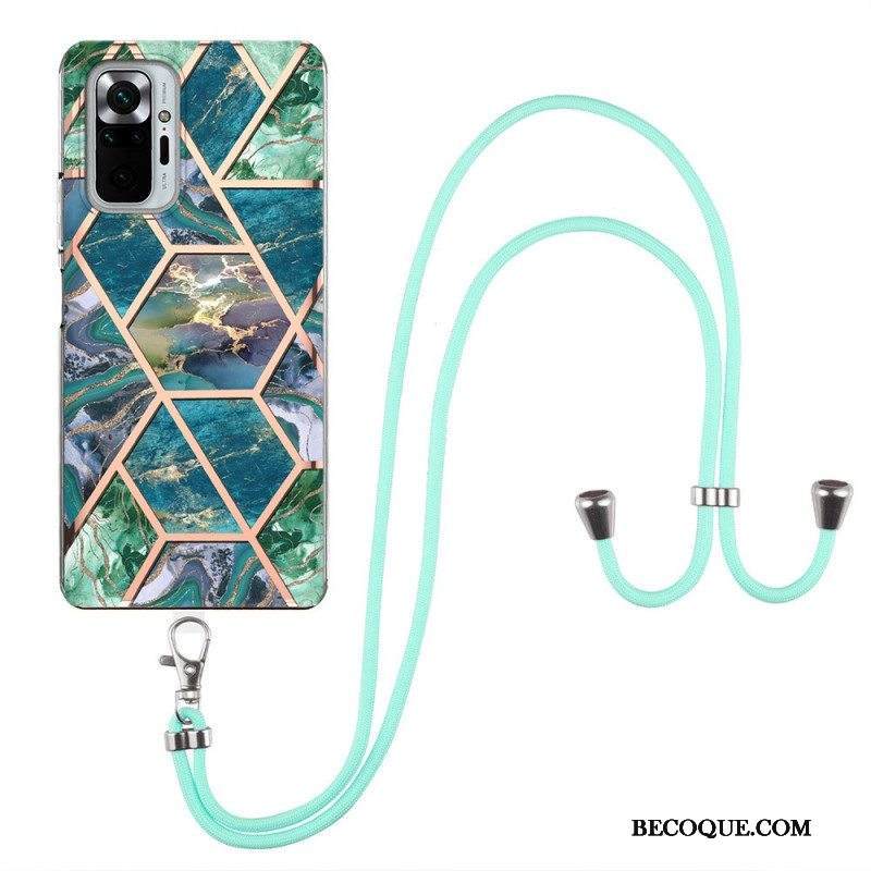 Kuori Xiaomi Redmi Note 10 Pro Kiristysnyörillä Premium-marmorijohto