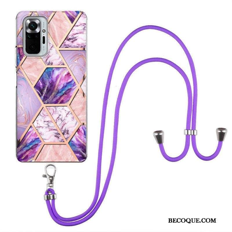 Kuori Xiaomi Redmi Note 10 Pro Kiristysnyörillä Premium-marmorijohto