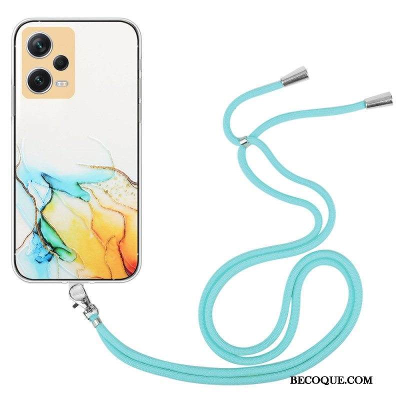 Kuori Xiaomi Redmi Note 12 Pro Kiristysnyörillä Marmorijohdolla