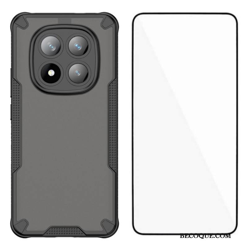 Kuori Xiaomi Redmi Note 14 Pro Plus 5g Puoliläpinäkyvä Silikoni Karkaistulla Lasisella Näytönsuojalla