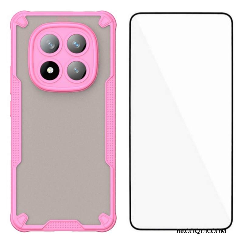 Kuori Xiaomi Redmi Note 14 Pro Plus 5g Puoliläpinäkyvä Silikoni Karkaistulla Lasisella Näytönsuojalla