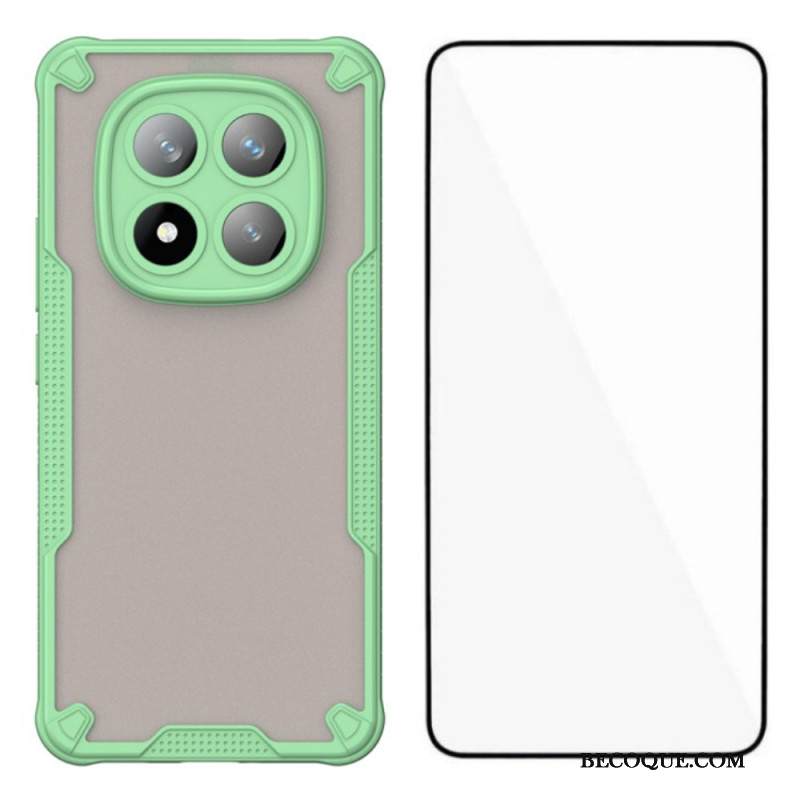 Kuori Xiaomi Redmi Note 14 Pro Plus 5g Puoliläpinäkyvä Silikoni Karkaistulla Lasisella Näytönsuojalla