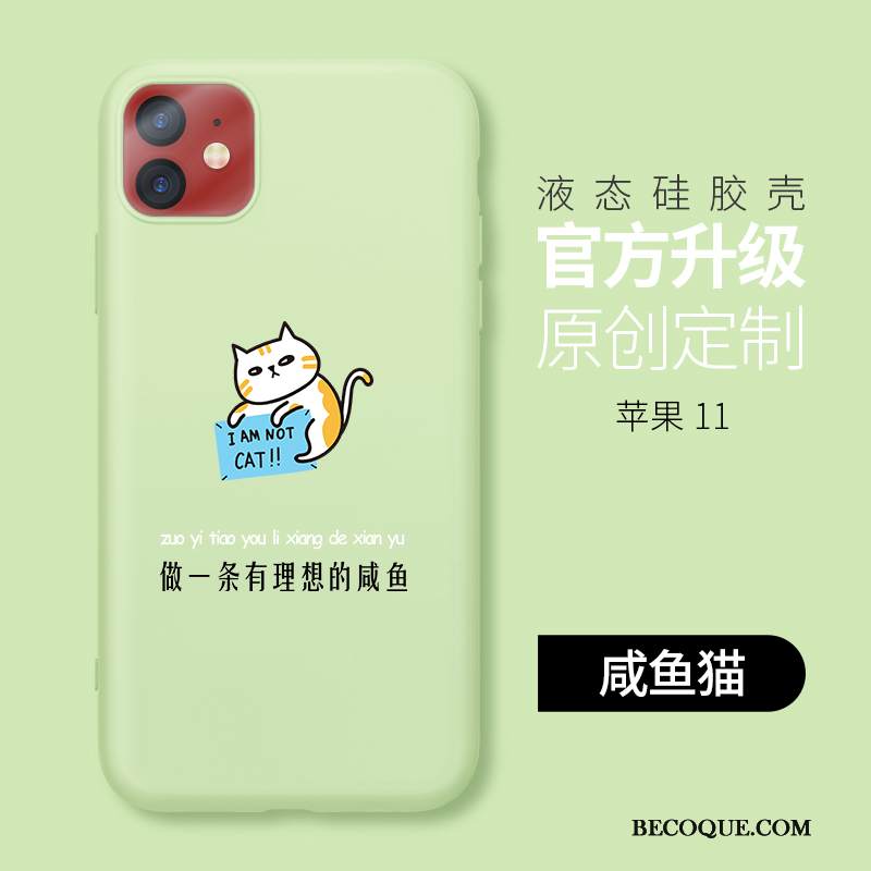 Kuori iPhone 11 Laukut Ohut Trendi, Kotelo iPhone 11 Pehmeä Neste Ultra Vihreä