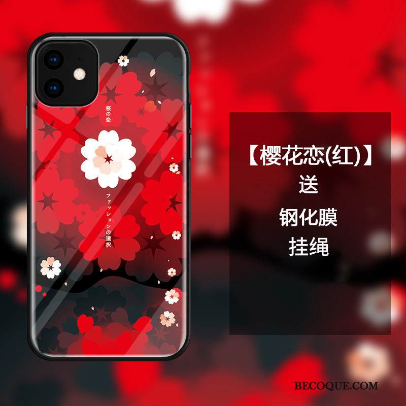 Kuori iPhone 11 Laukut Pieni Kirsikka, Kotelo iPhone 11 Suojaus Lasi Puhelimen Kuoret