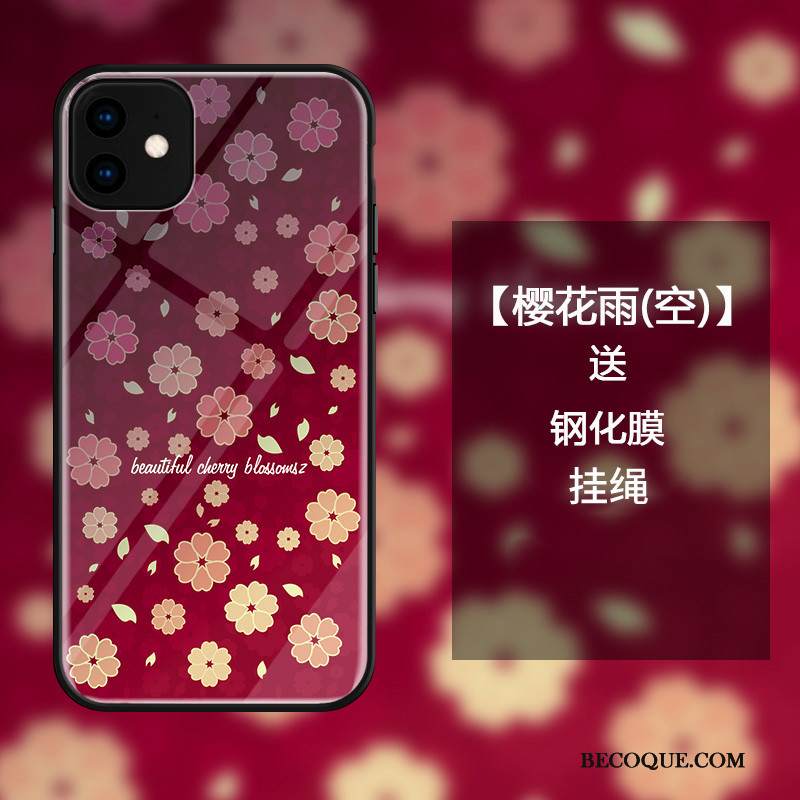 Kuori iPhone 11 Laukut Pieni Kirsikka, Kotelo iPhone 11 Suojaus Lasi Puhelimen Kuoret