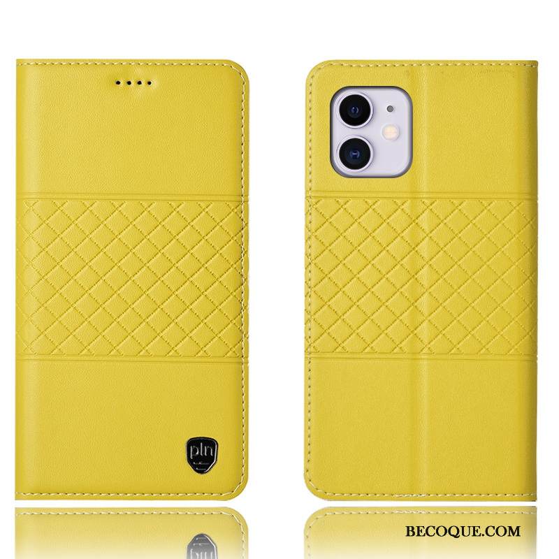 Kuori iPhone 11 Laukut Puhelimen Kuoret Keltainen, Kotelo iPhone 11 Nahka Murtumaton