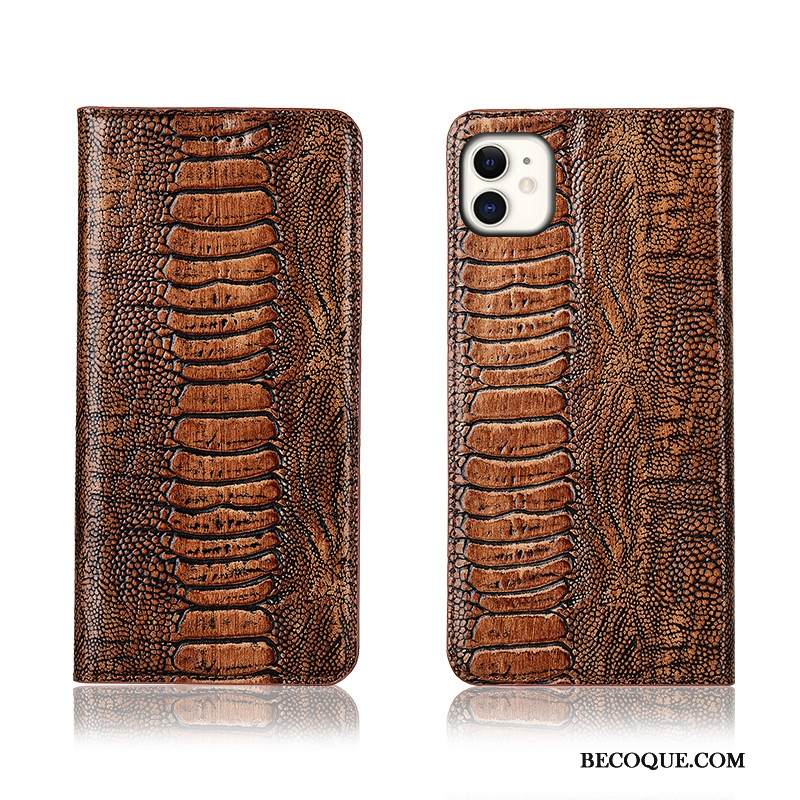 Kuori iPhone 11 Nahka Murtumaton Lintu, Kotelo iPhone 11 Kuoret Punainen Puhelimen Kuoret