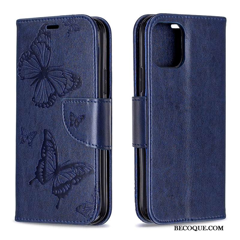 Kuori iPhone 11 Pro Kohokuviointi Perhonen Puhelimen Kuoret, Kotelo iPhone 11 Pro Kuoret Kukka Kiinteä Väri