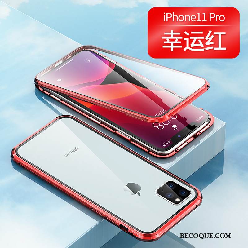 Kuori iPhone 11 Pro Laukut Murtumaton Magneettinen, Kotelo iPhone 11 Pro Lasi Kaksipuolinen