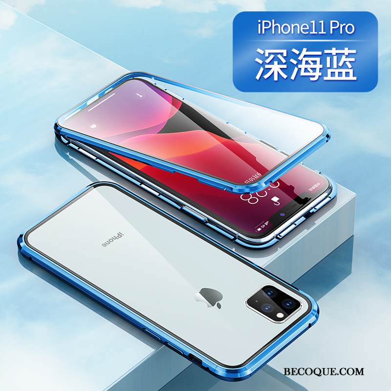 Kuori iPhone 11 Pro Laukut Murtumaton Magneettinen, Kotelo iPhone 11 Pro Lasi Kaksipuolinen