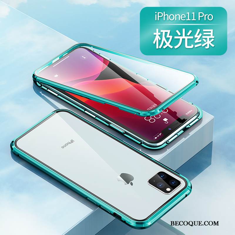 Kuori iPhone 11 Pro Laukut Murtumaton Magneettinen, Kotelo iPhone 11 Pro Lasi Kaksipuolinen