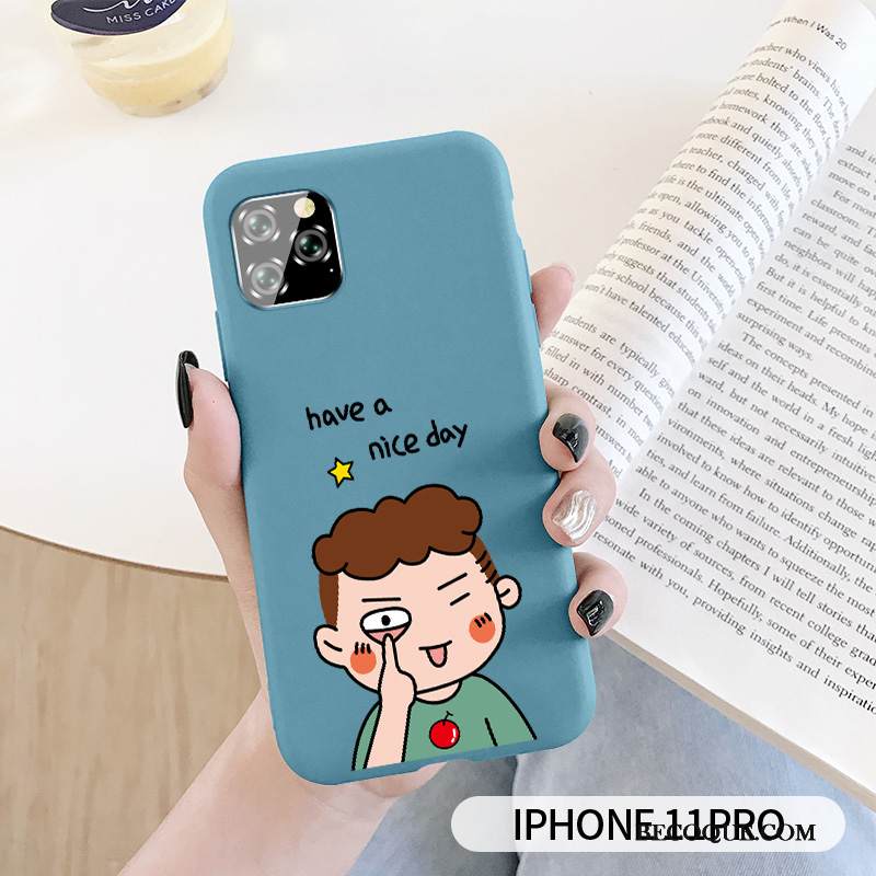 Kuori iPhone 11 Pro Laukut Rakastunut Sininen, Kotelo iPhone 11 Pro Suojaus Pesty Suede Murtumaton