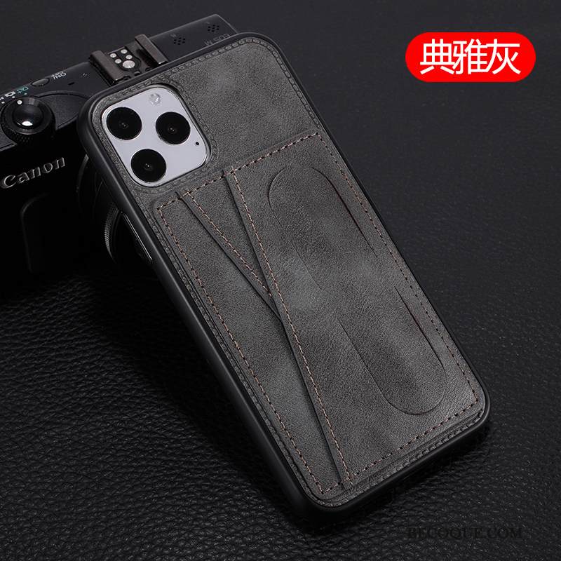 Kuori iPhone 11 Pro Max Laukut Harmaa Tide-brändi, Kotelo iPhone 11 Pro Max Nahka Kortti Uusi