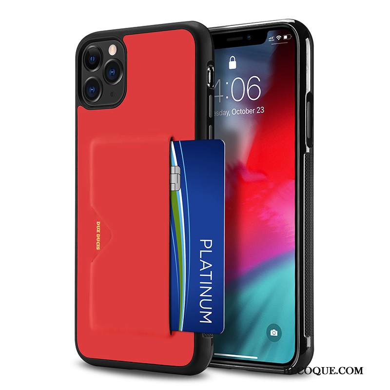 Kuori iPhone 11 Pro Max Laukut Kortti Puhelimen Kuoret, Kotelo iPhone 11 Pro Max Nahka Musta Murtumaton