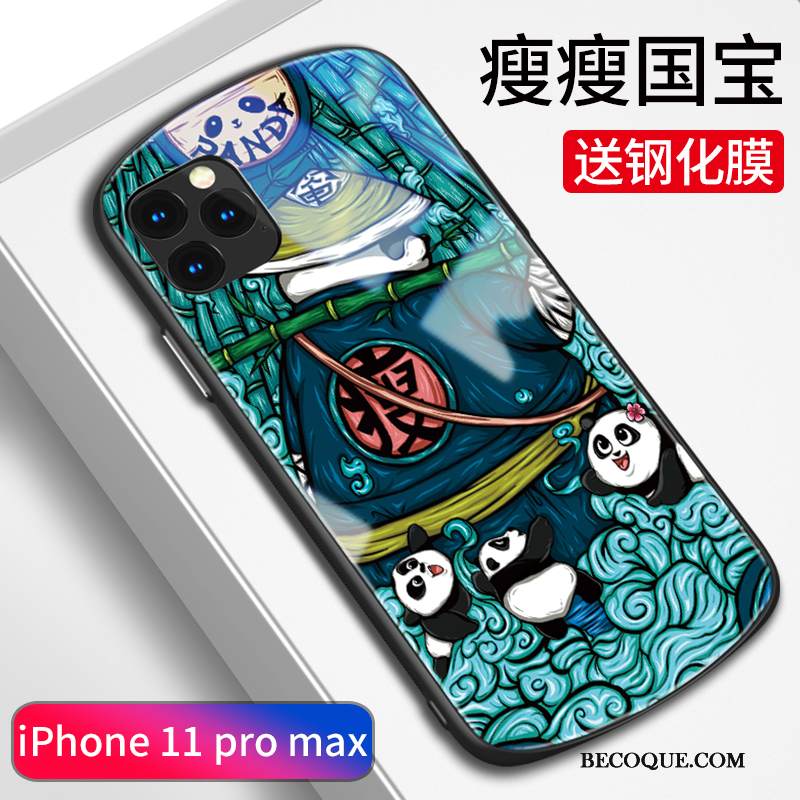 Kuori iPhone 11 Pro Max Laukut Puhelimen Kuoret Lasi, Kotelo iPhone 11 Pro Max Silikoni Sininen Murtumaton