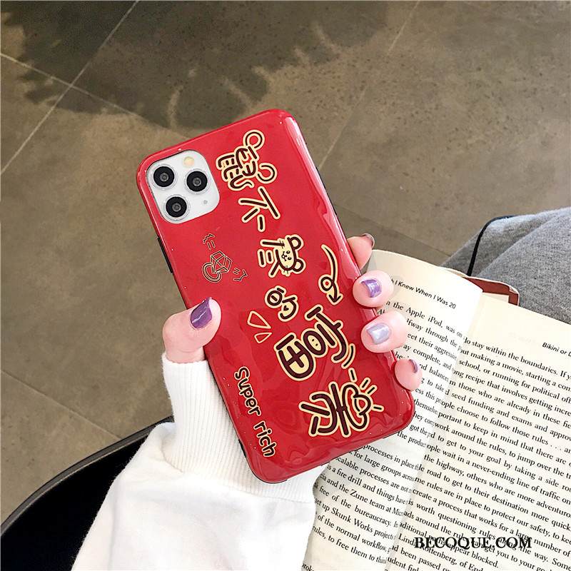 Kuori iPhone 11 Pro Max Laukut Rakastunut Taittaa, Kotelo iPhone 11 Pro Max Pehmeä Neste Murtumaton Punainen