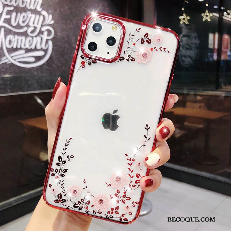 Kuori iPhone 11 Pro Max Laukut Ripustettavat Koristeet Ylellisyys, Kotelo iPhone 11 Pro Max Ylellisyys Net Red Läpinäkyvä