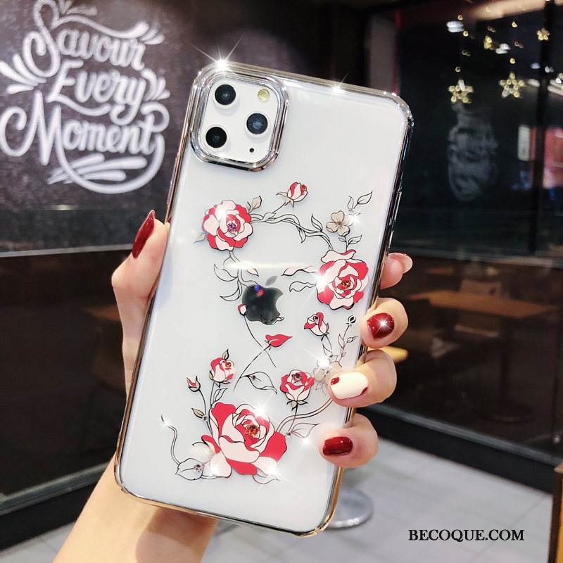 Kuori iPhone 11 Pro Max Laukut Ripustettavat Koristeet Ylellisyys, Kotelo iPhone 11 Pro Max Ylellisyys Net Red Läpinäkyvä