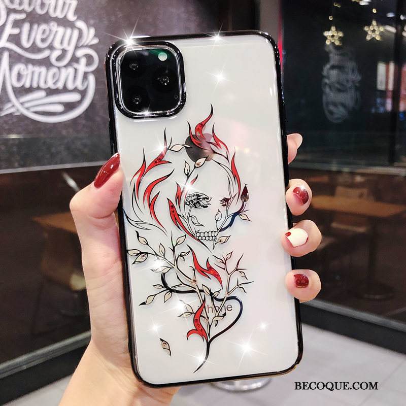 Kuori iPhone 11 Pro Max Laukut Ripustettavat Koristeet Ylellisyys, Kotelo iPhone 11 Pro Max Ylellisyys Net Red Läpinäkyvä