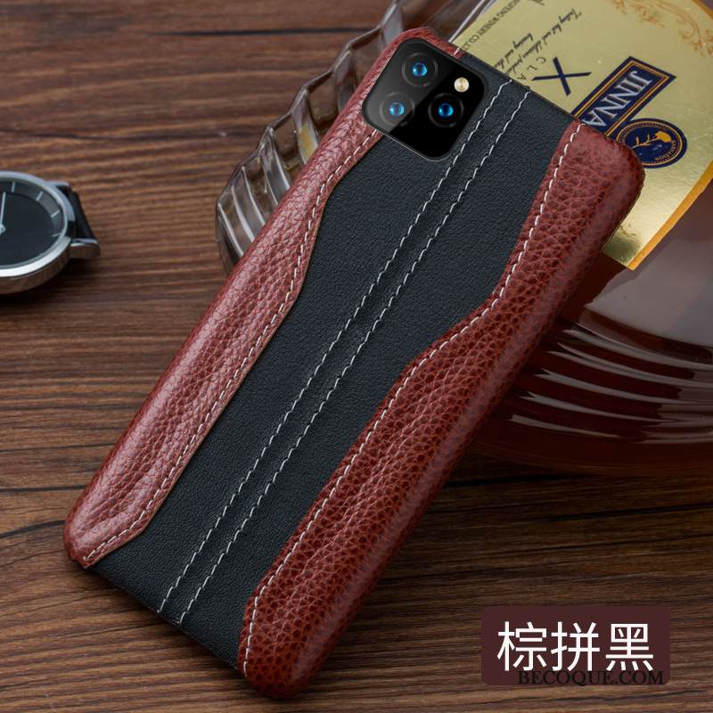 Kuori iPhone 11 Pro Max Nahka Persoonallisuus Ylellisyys, Kotelo iPhone 11 Pro Max Ylellisyys Murtumaton Liiketoiminta