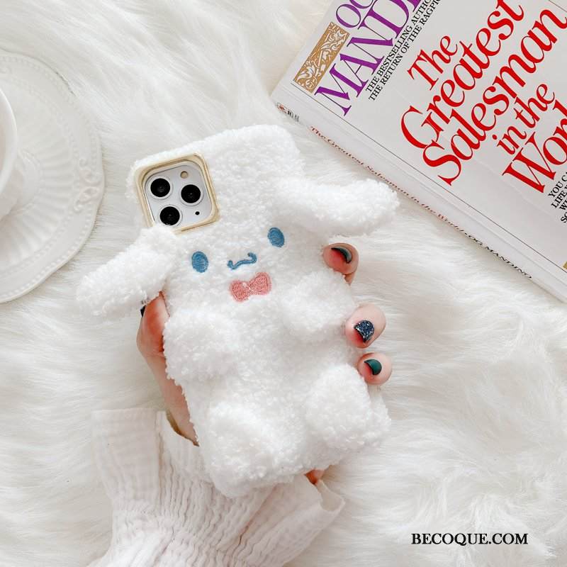 Kuori iPhone 11 Pro Max Pehmeä Neste Uhkea Ulotteinen, Kotelo iPhone 11 Pro Max Sarjakuva Puhelimen Kuoret Valkoinen