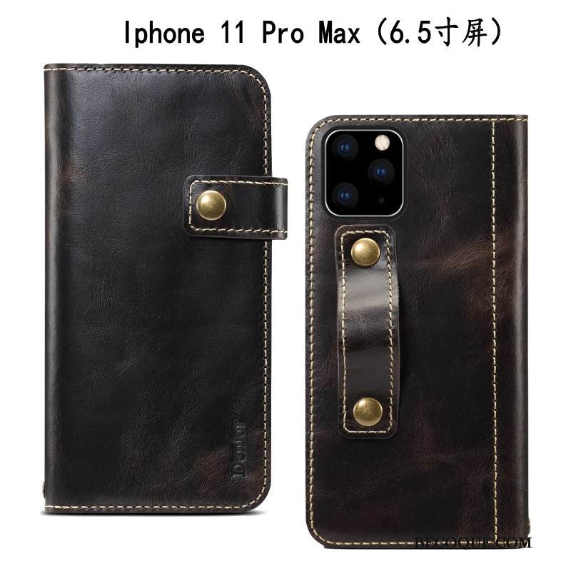 Kuori iPhone 11 Pro Max Suojaus Lehmä Murtumaton, Kotelo iPhone 11 Pro Max Nahka Punainen Puhelimen Kuoret