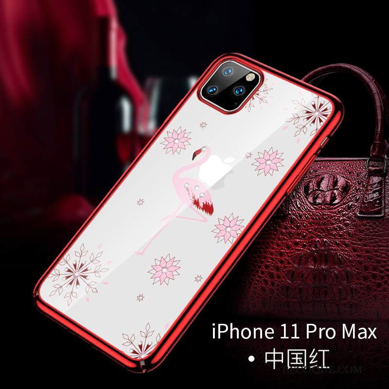 Kuori iPhone 11 Pro Max Suojaus Net Red Pinnoitus, Kotelo iPhone 11 Pro Max Tila Punainen Ylellisyys